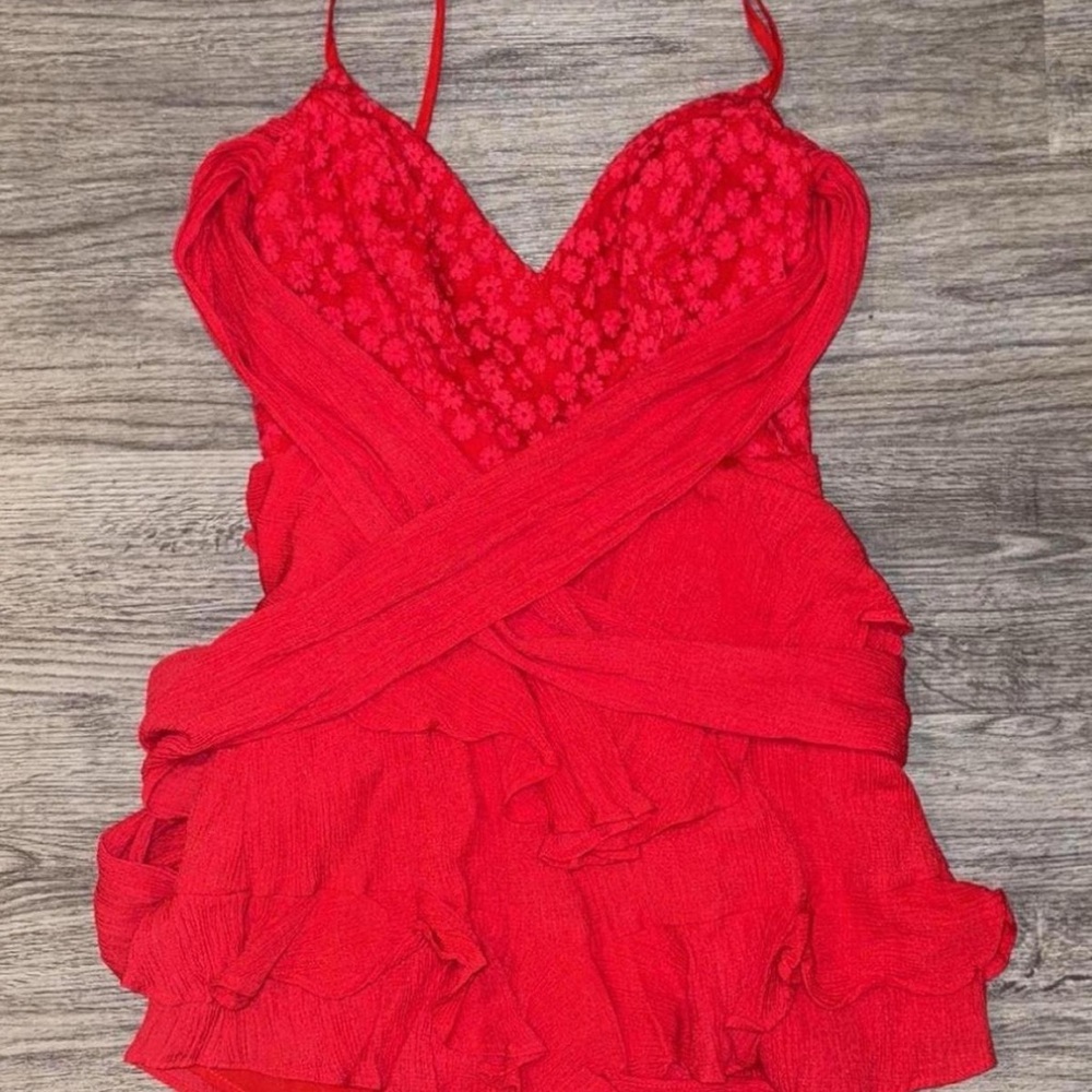Hello Molly Red Romper